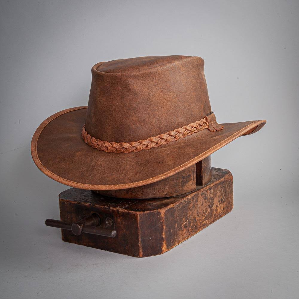 Copper Leather Hat Z4147