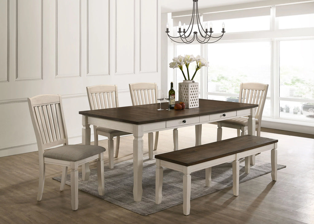 Weathered Oak Cream Dining Table U98116