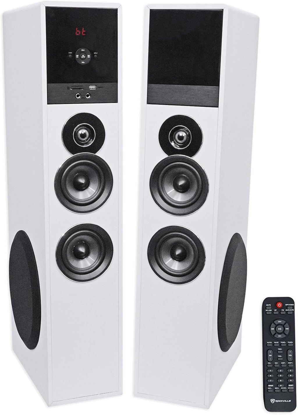 Cherry Powered Home Theater Tower Speakers 8" Sub K504