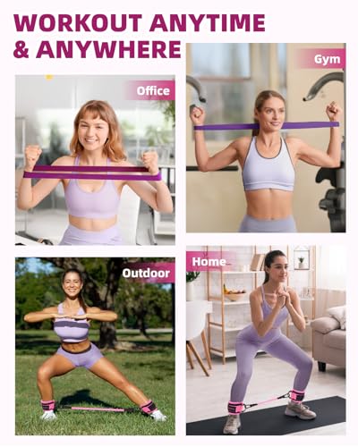 Resistance Bands Set with Cuffs, Set of 8 X96070