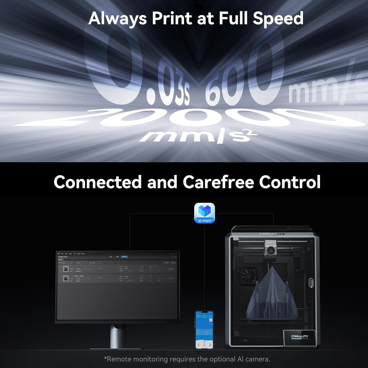 3D Printer Bundle with AI Camera E80101