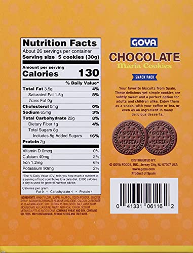 Chocolate Cookies 200 grs. 7 oz. 2 Pack J913