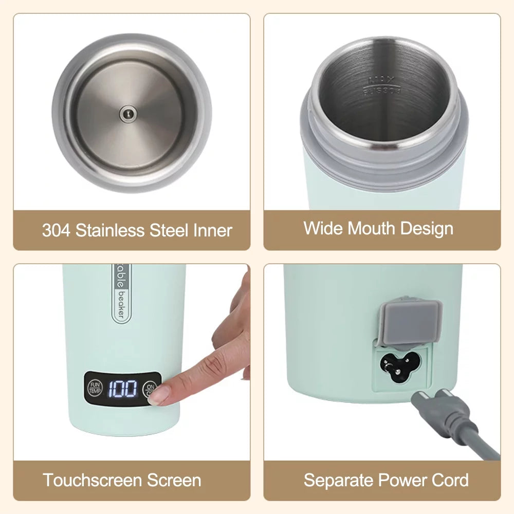 Portable 350ml Stainless Steel Electric Kettle W44729