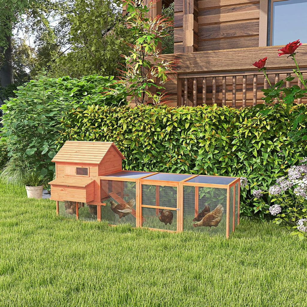Large Wooden Chicken Coop with Run G642890