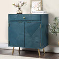 2 Door Accent Cabinet with Drawer Dark Cyan W464357