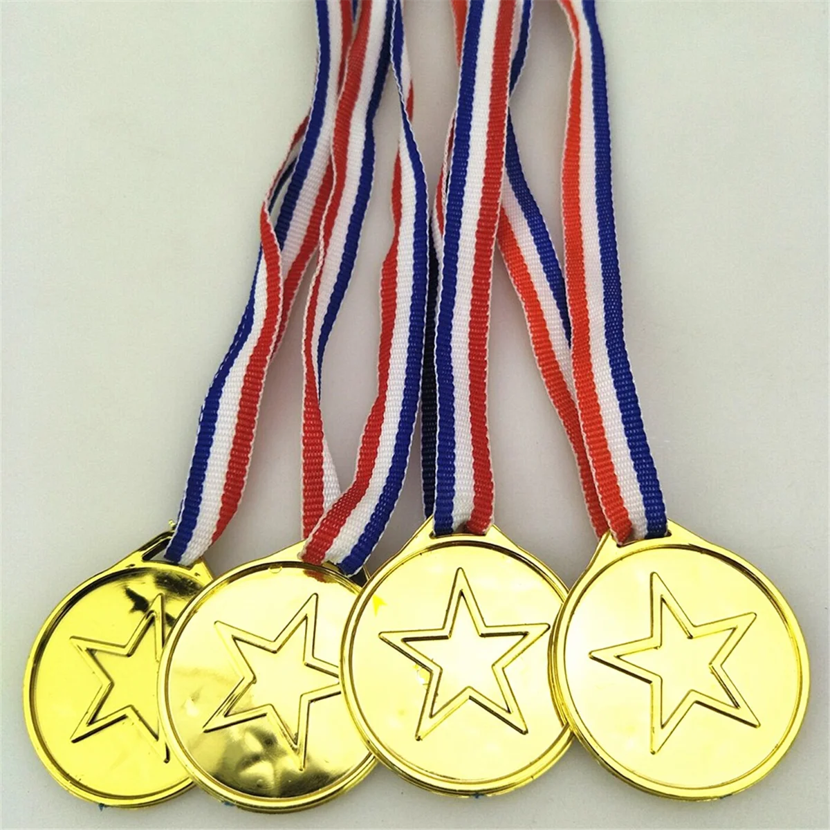 30 Pack Gold Plastic Award Medals U31717