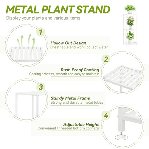 Black 32 Inch Metal 3 Tier Plant Stand A168