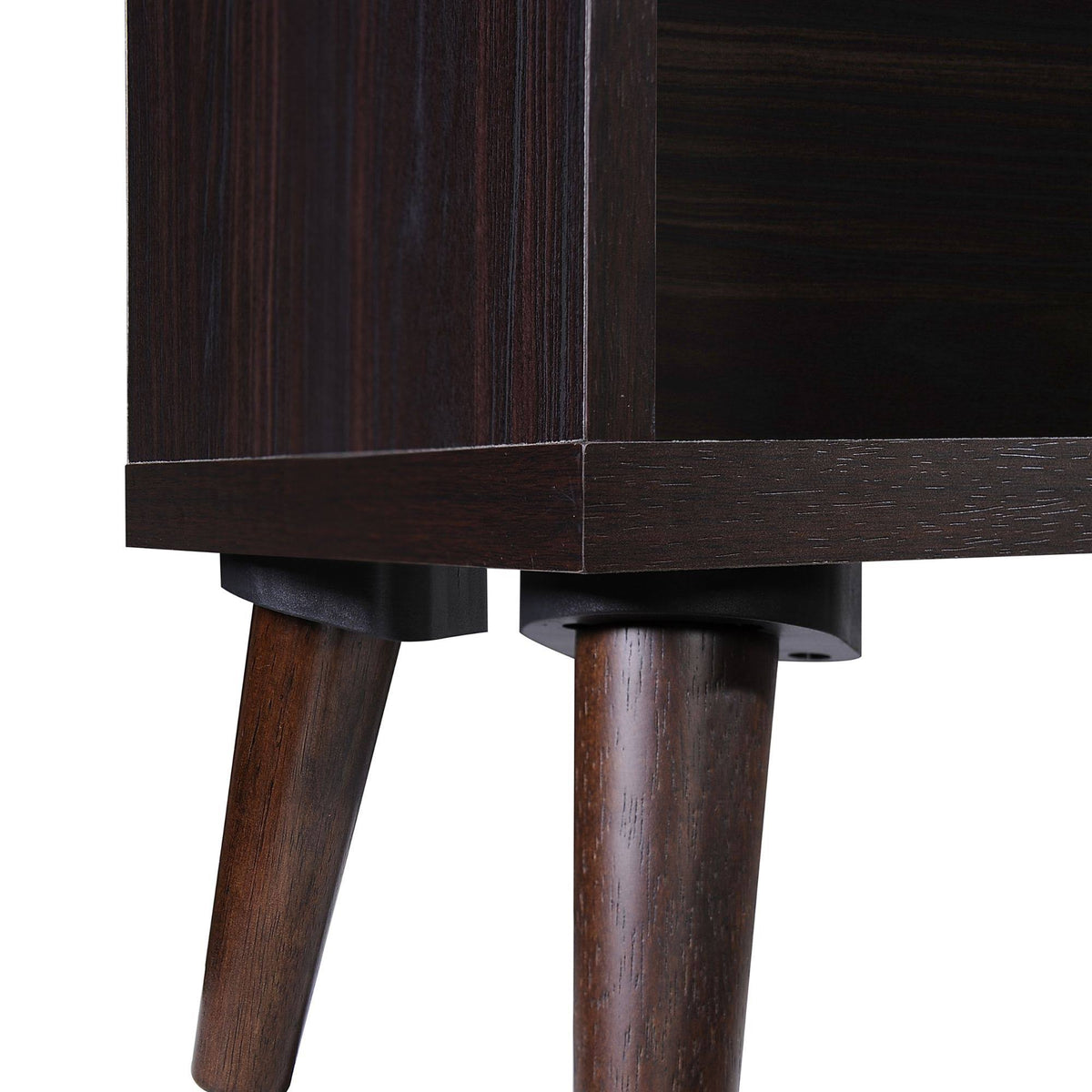 Brown Classical Style 4-Shelves Rectangular Bookcase G80720