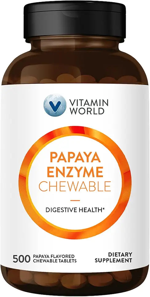 Chewable Papaya Enzymes Tablets, 500 Count J8687