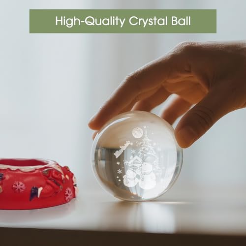 7 Colors 40mm Crystal Chakra Balls with LED Wooden Base W69664