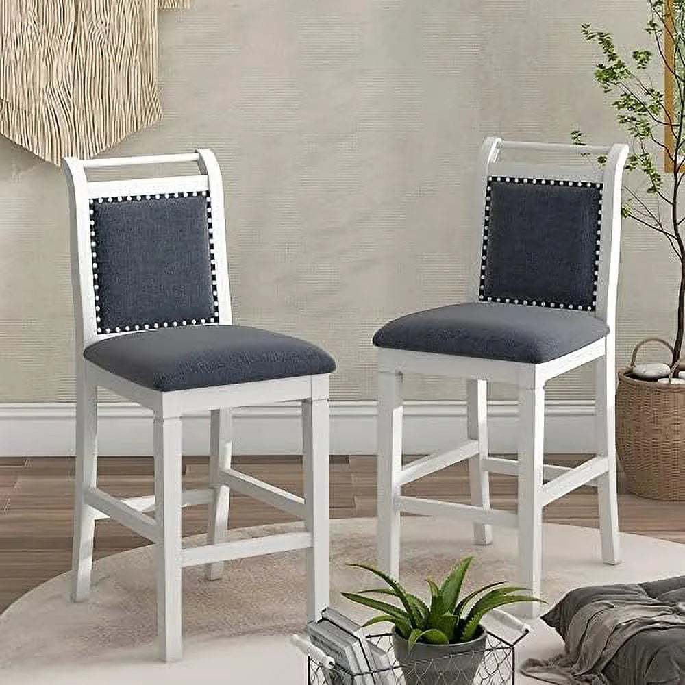 3 Piece Round Counter Height Dining Table Set with 2 Chairs J753923
