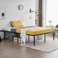 Black Queen Size Metal Bed Frame with Steel Slat Support V791