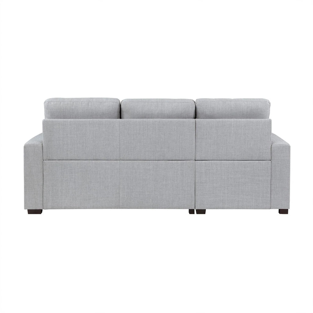 Gray 2-Piece Fabric Sectional & Left Chaise P2039
