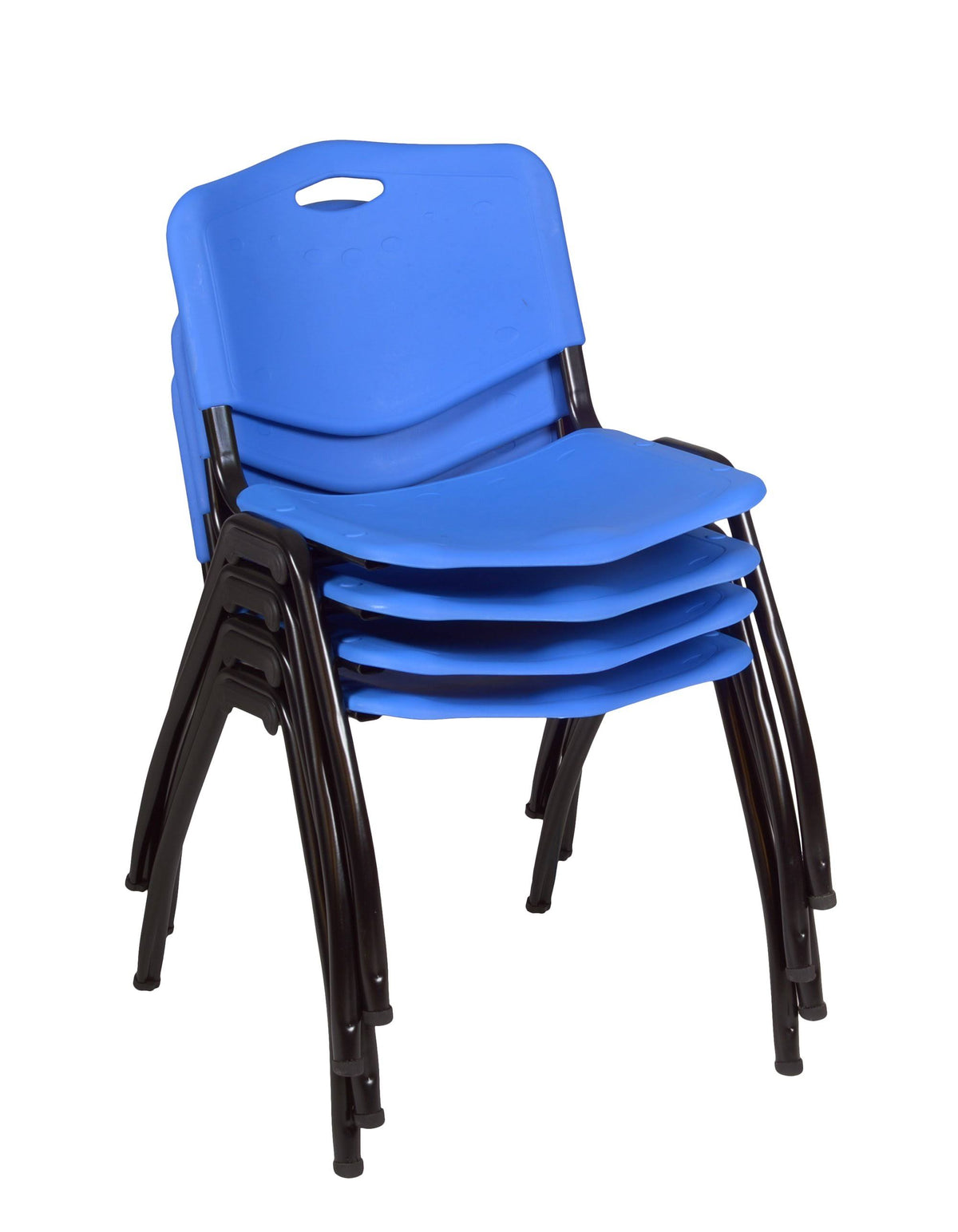 84x22 x 24x22 Training Table Maple Stack Chairs Blue Y3172