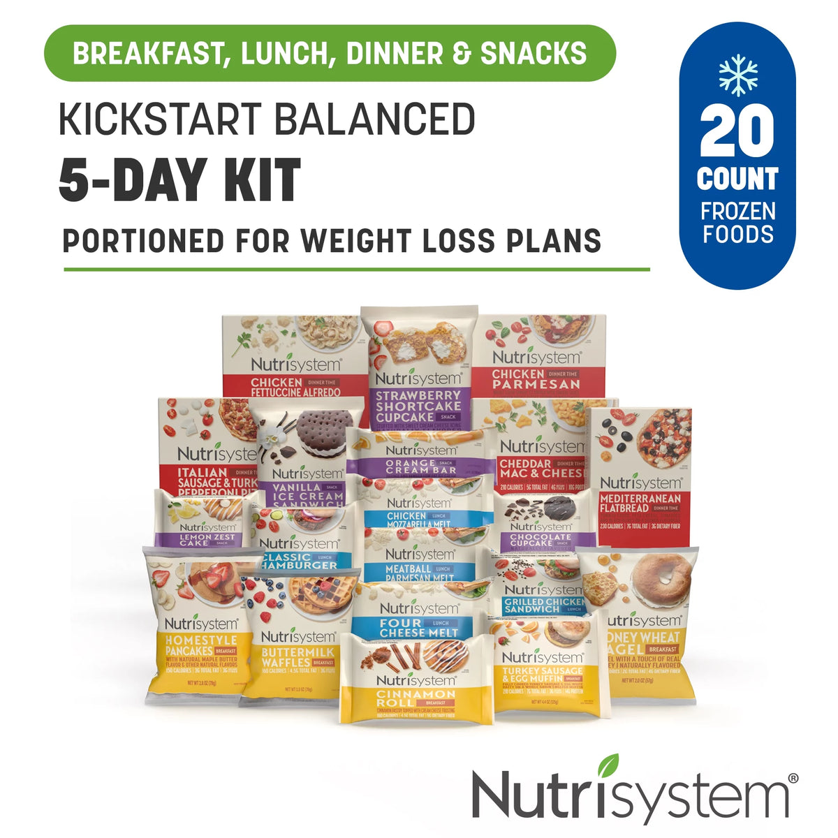 20 Packaged Meals Frozen Weight Loss Kit G4459