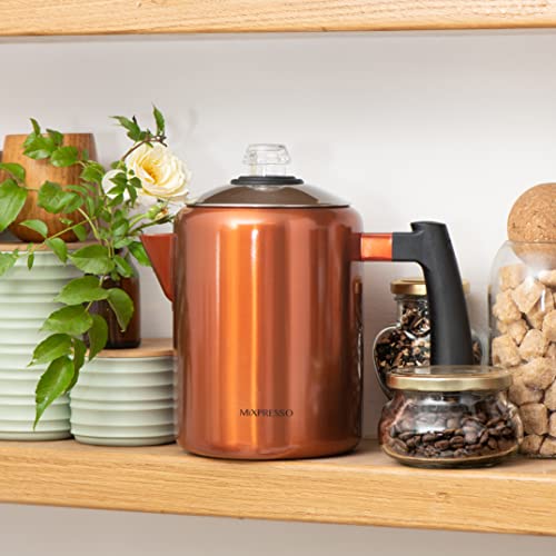52 oz 12 Cup Stainless Steel Coffee Percolator V914