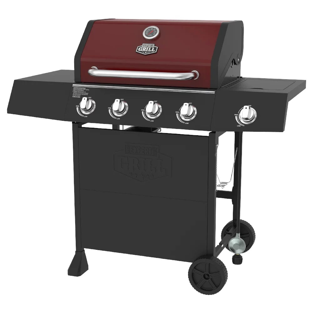 4 Burner Propane Gas Grill with Side Burner H926157