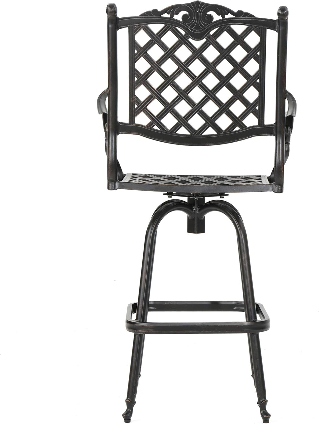 Cast Aluminum Bar Stools, 2-Pcs Set, Shiny Copper H962
