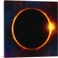 Solar Eclipse Moon Blocking Out Sun Square Canvas Art Print 36" x 36" N29758
