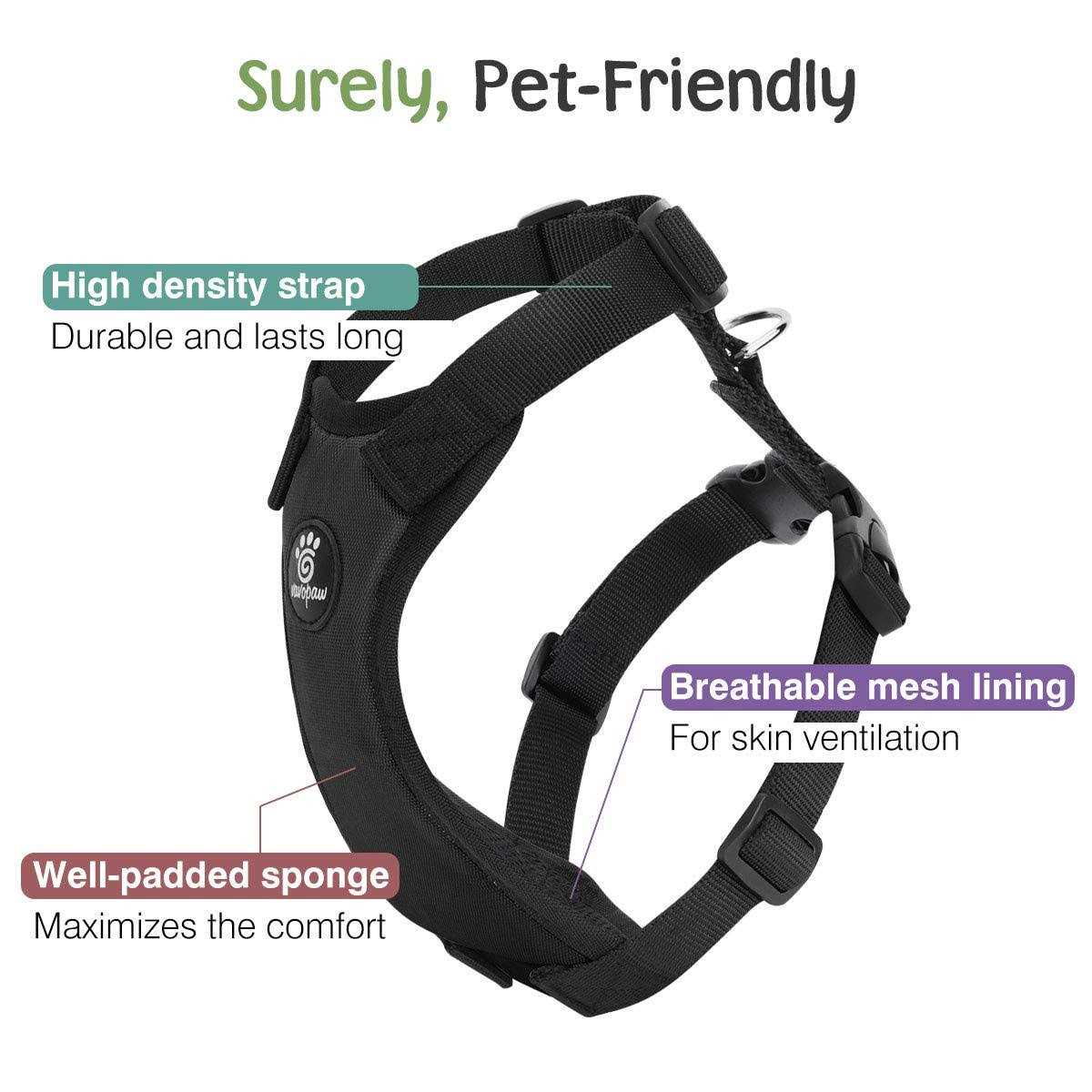 Adjustable Padded Mesh Dog Safety Vest Harness Q301