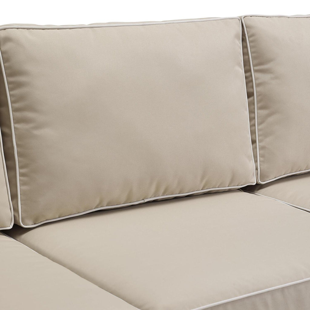 Sangria/Weathered Brown Outdoor Wicker Sofa L571097