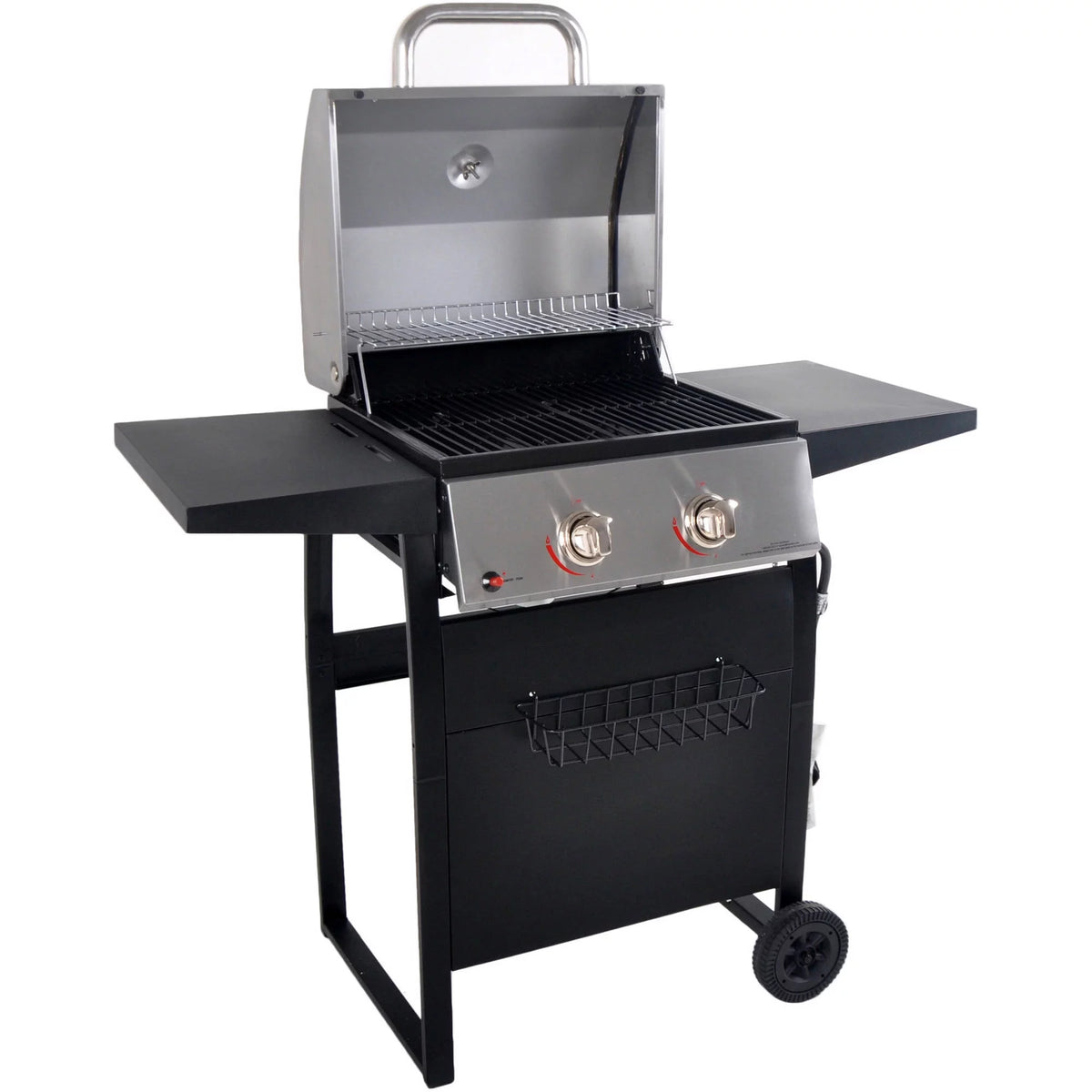 2-Burner Propane Gas Grill, Stainless and Black M7669