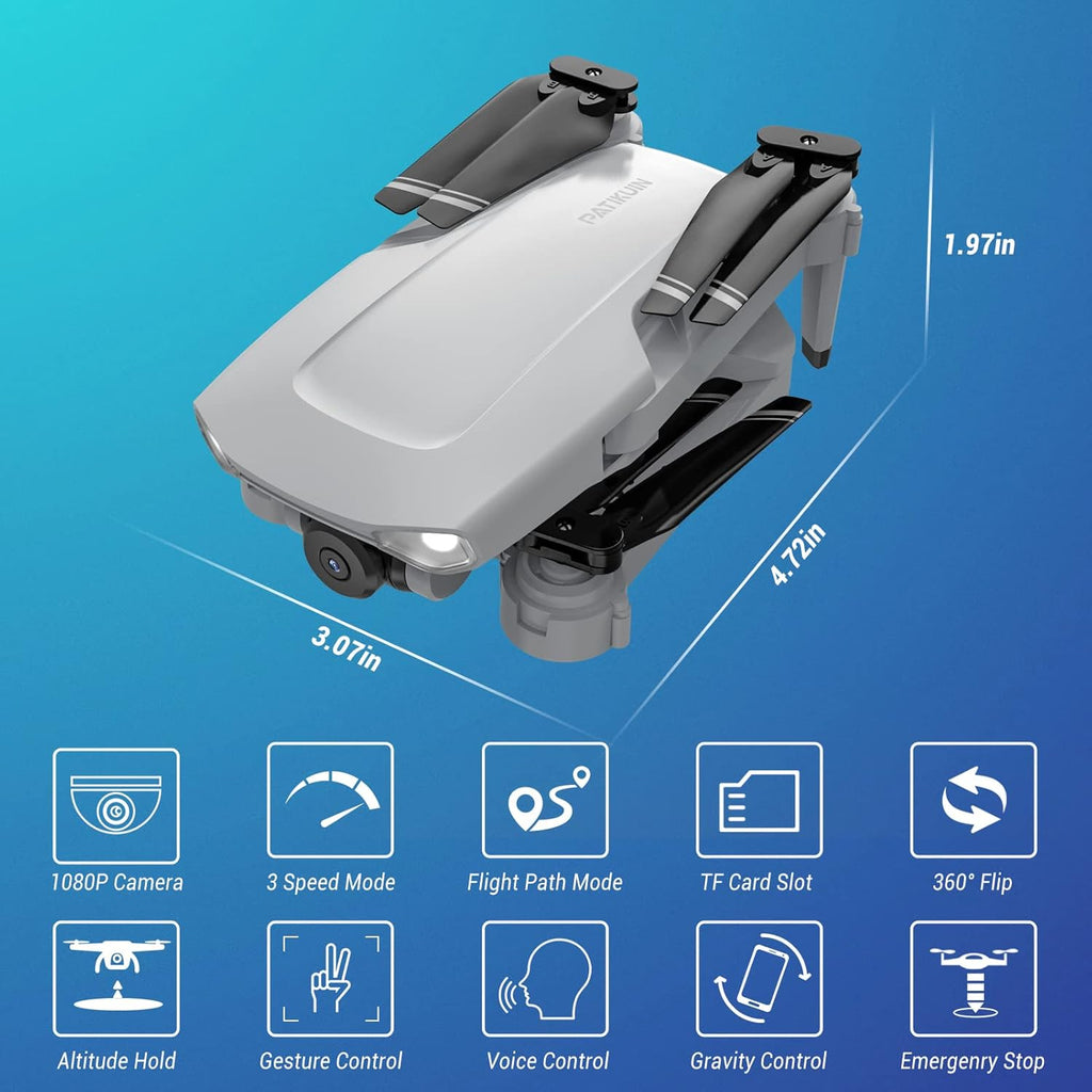 HD 1080P FPV Foldable RC Quadcopter Drone with Camera I3810