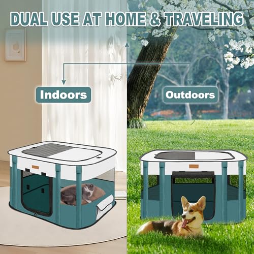 Black Small Foldable Pet Playpen with Carry Bag O937556