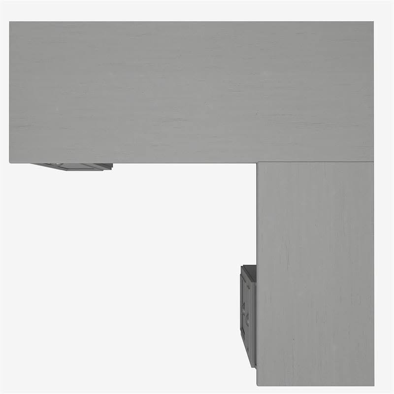 Cape Cod Gray L Shaped Desk with Storage S16563