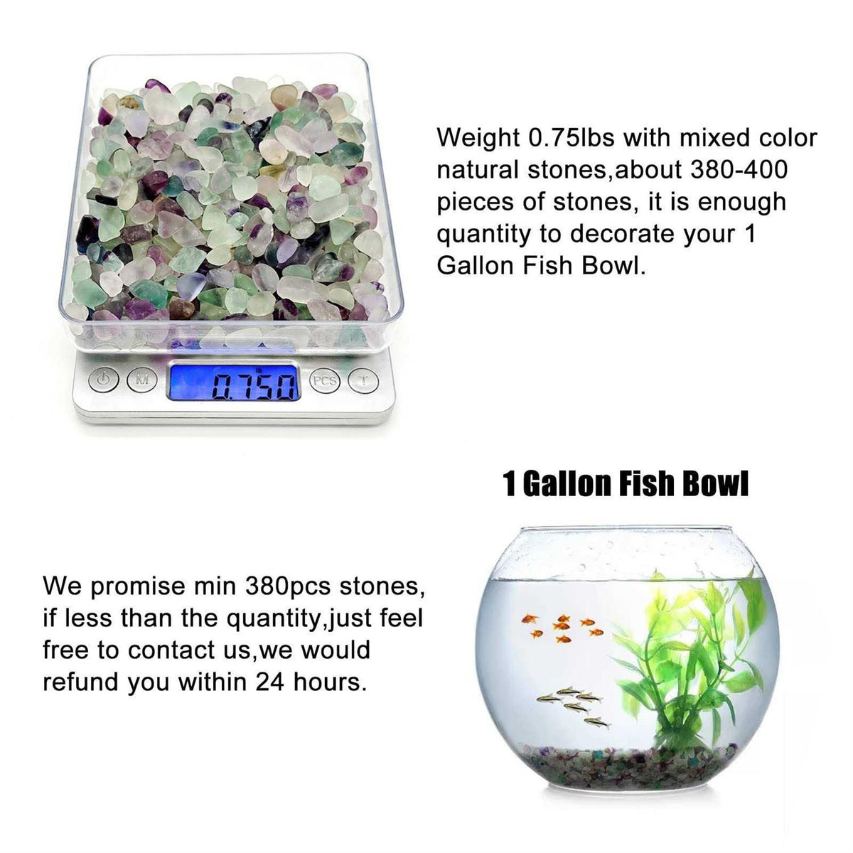 Aquarium Gravel Decorative Crystal Pebbles K39396