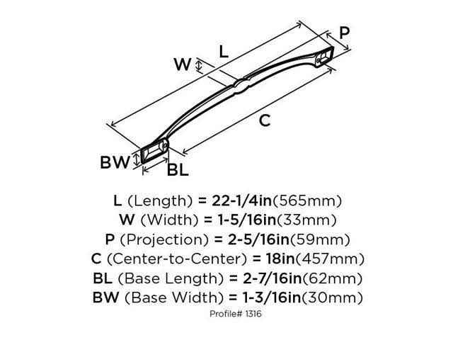 Satin Nickel Appliance Pull P468747
