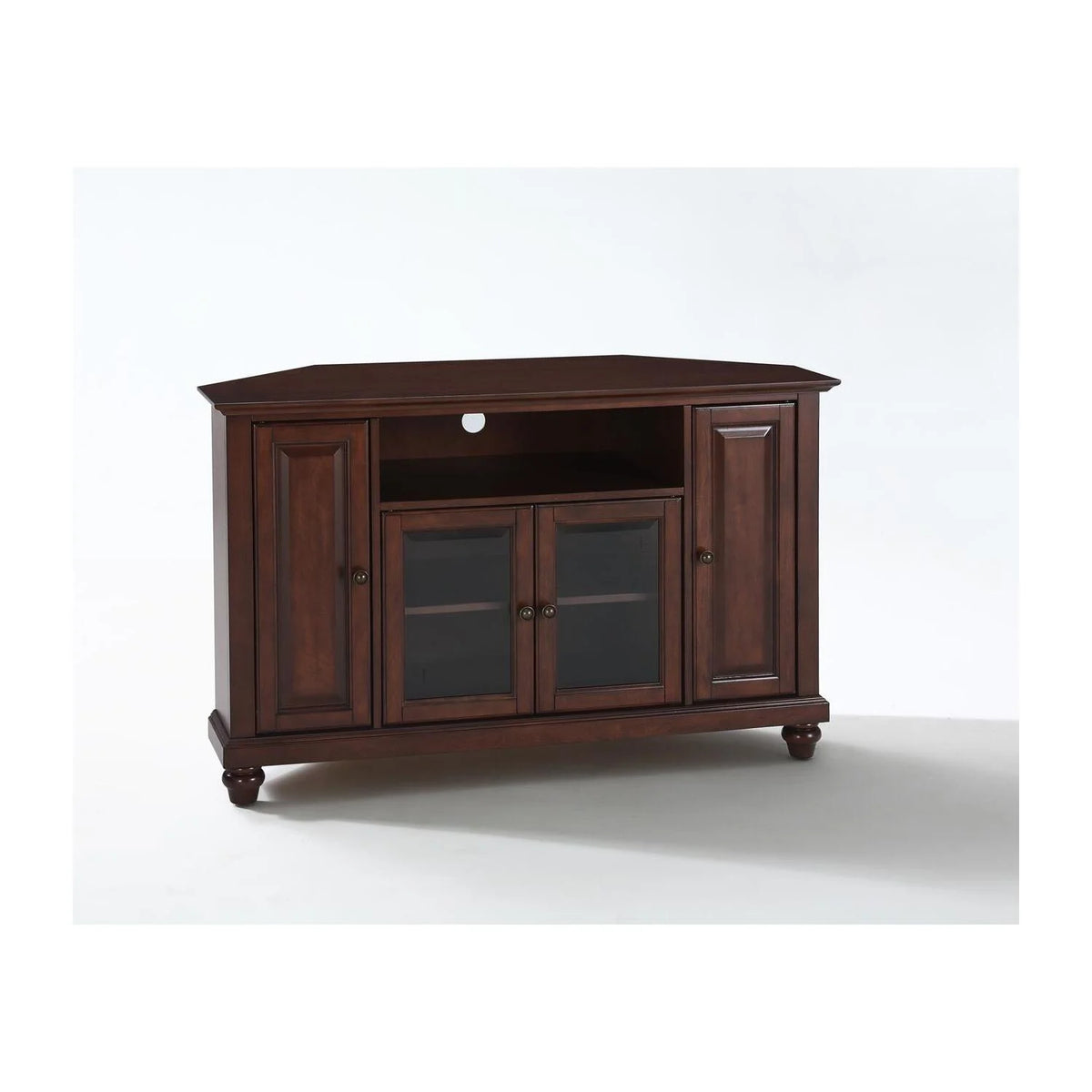 48" Corner Tv Stand Mahogany Y36754