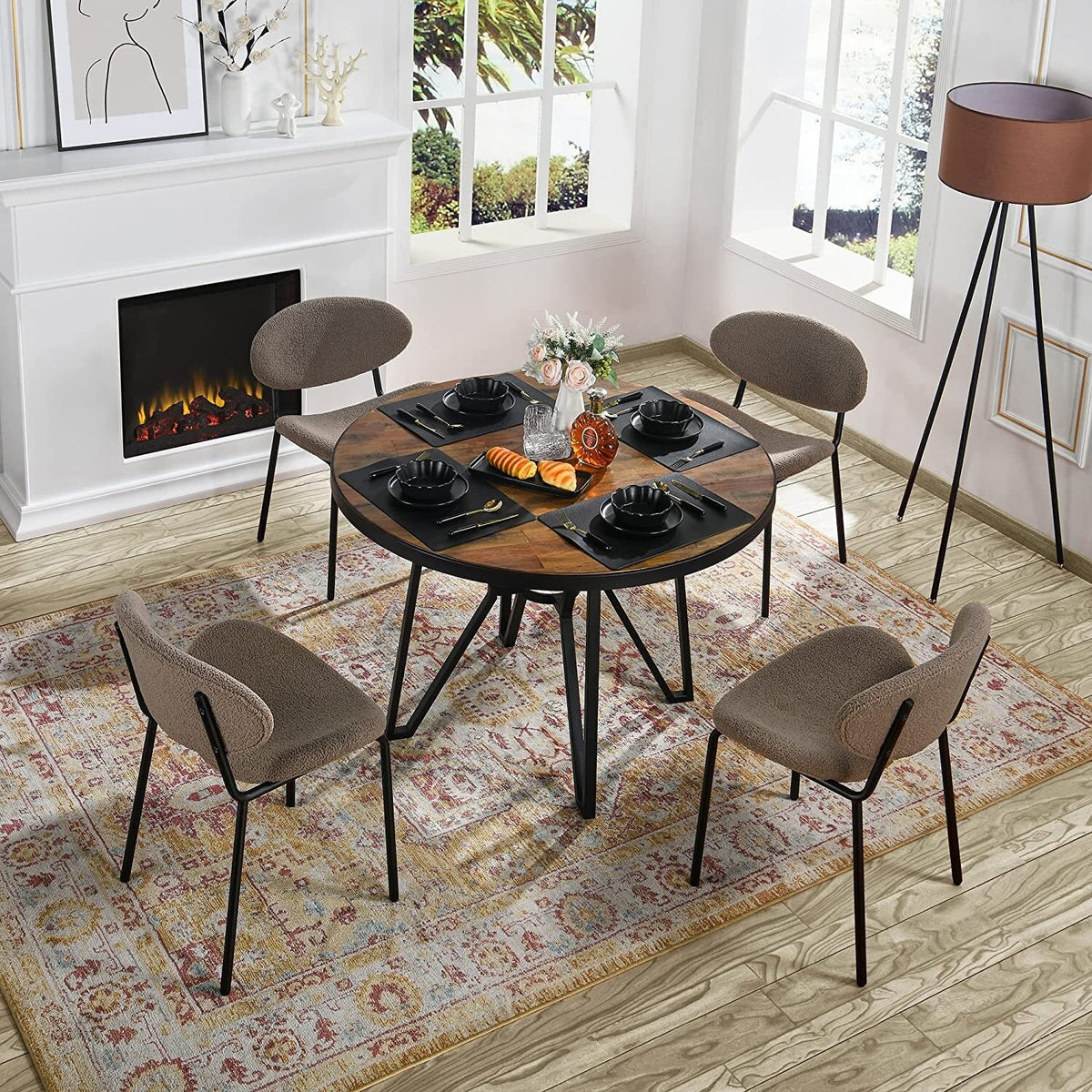 Set of 2 Teddy Fabric Accent Chair H9621