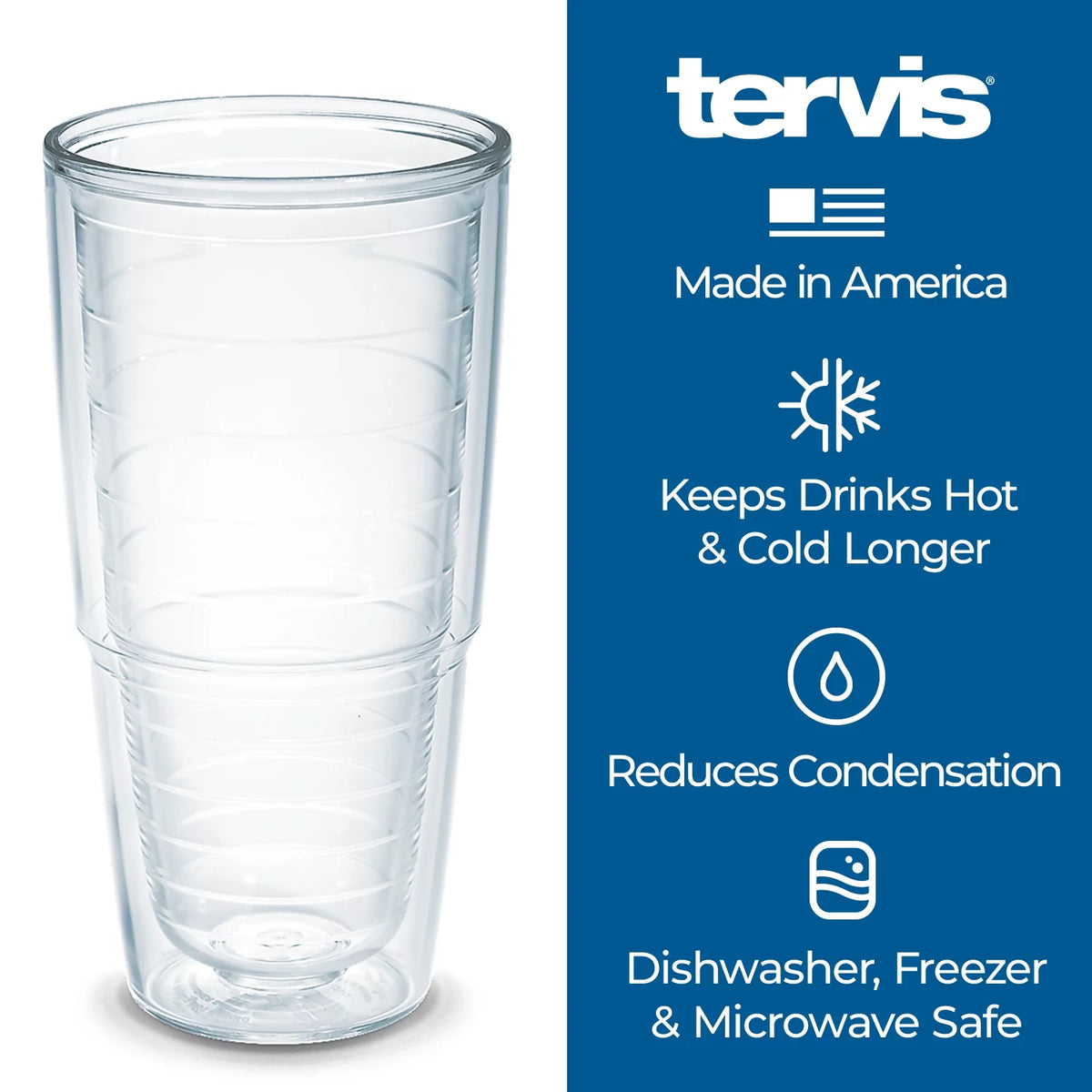Navy 24oz Double Walled Insulated Tumbler D6398