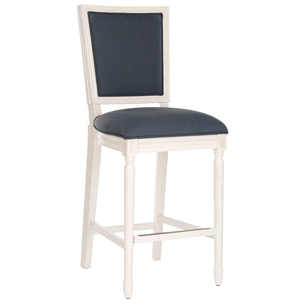 Navy/Cream Rectangle Bar Stool (Set of 2) T37682