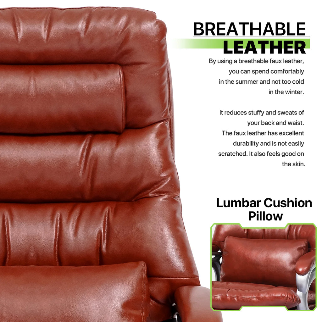 Brown PU Leather Swivel Office Chair C4826