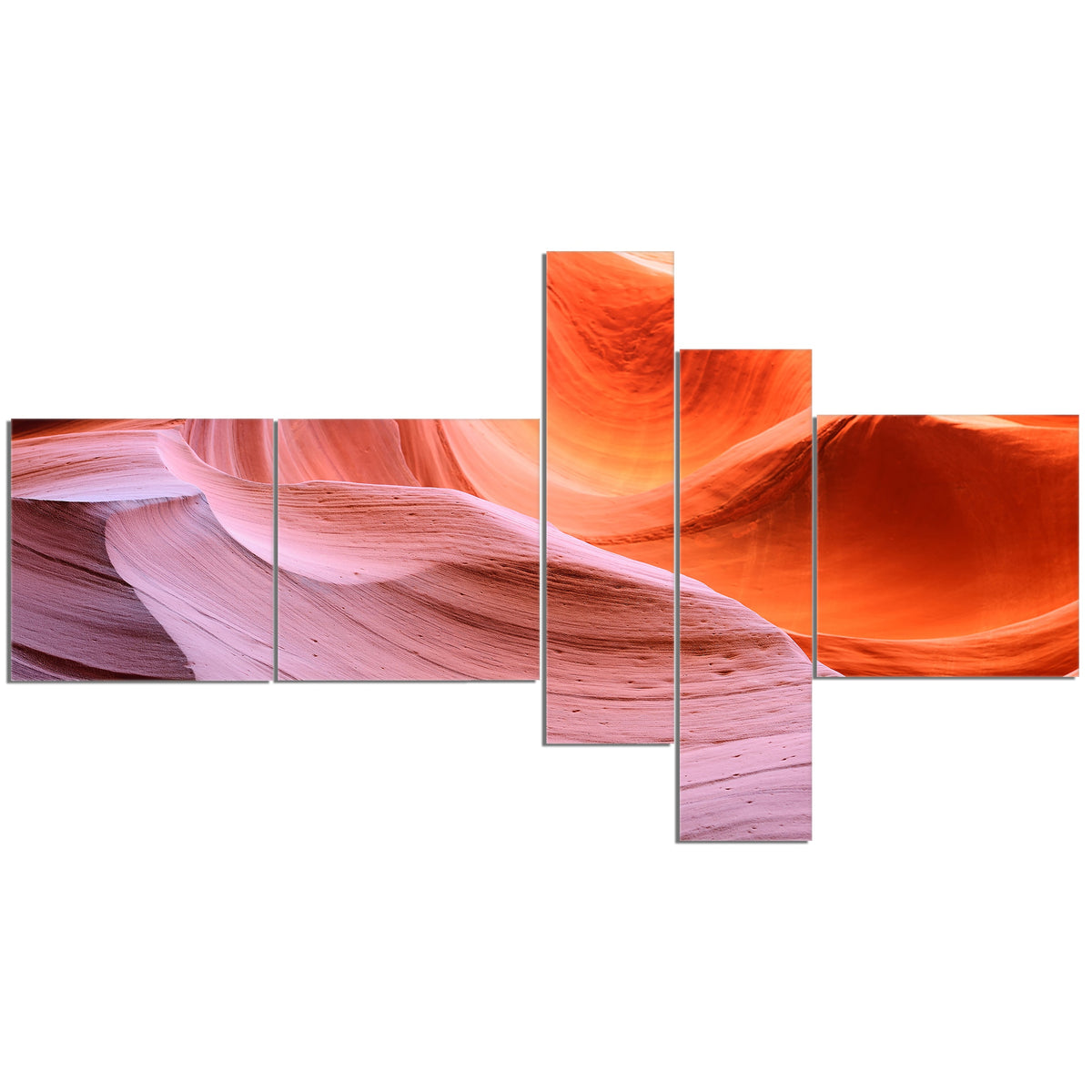Brown 5 Panels Canvas Print F468766