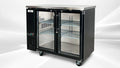 Black Glass Door Back Bar Refrigerator Beer Cooler with LED Lighting A821499