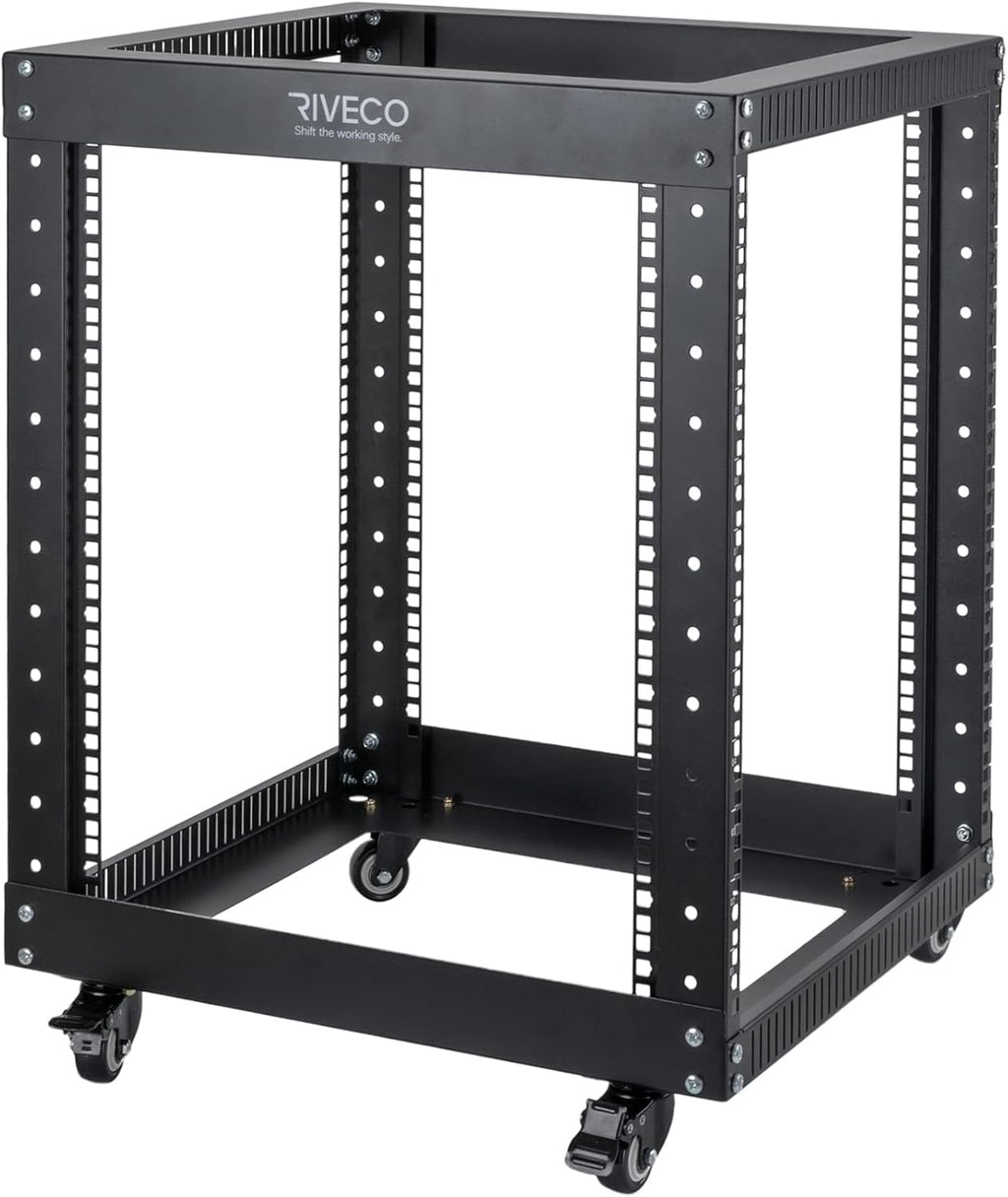 12U Open Frame Server Rack with Casters O902