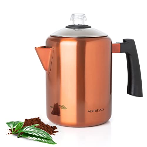 52 oz 12 Cup Stainless Steel Coffee Percolator V914