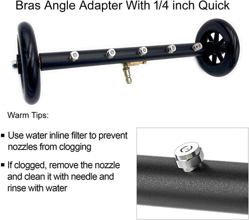 2-in-1 18" Dual-Function Undercarriage Pressure Washer Cleaner with 5 Nozzles G719317
