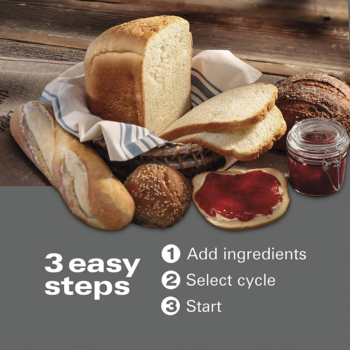 Bread Maker Machine with Auto Fruit and Nut Dispenser, 2 lb. Loaf Capacity, 14 Programmable Settings Z34081