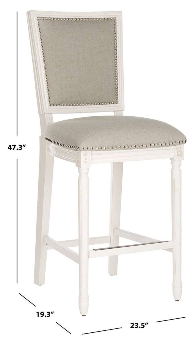 Navy/Cream Rectangle Bar Stool (Set of 2) T37682