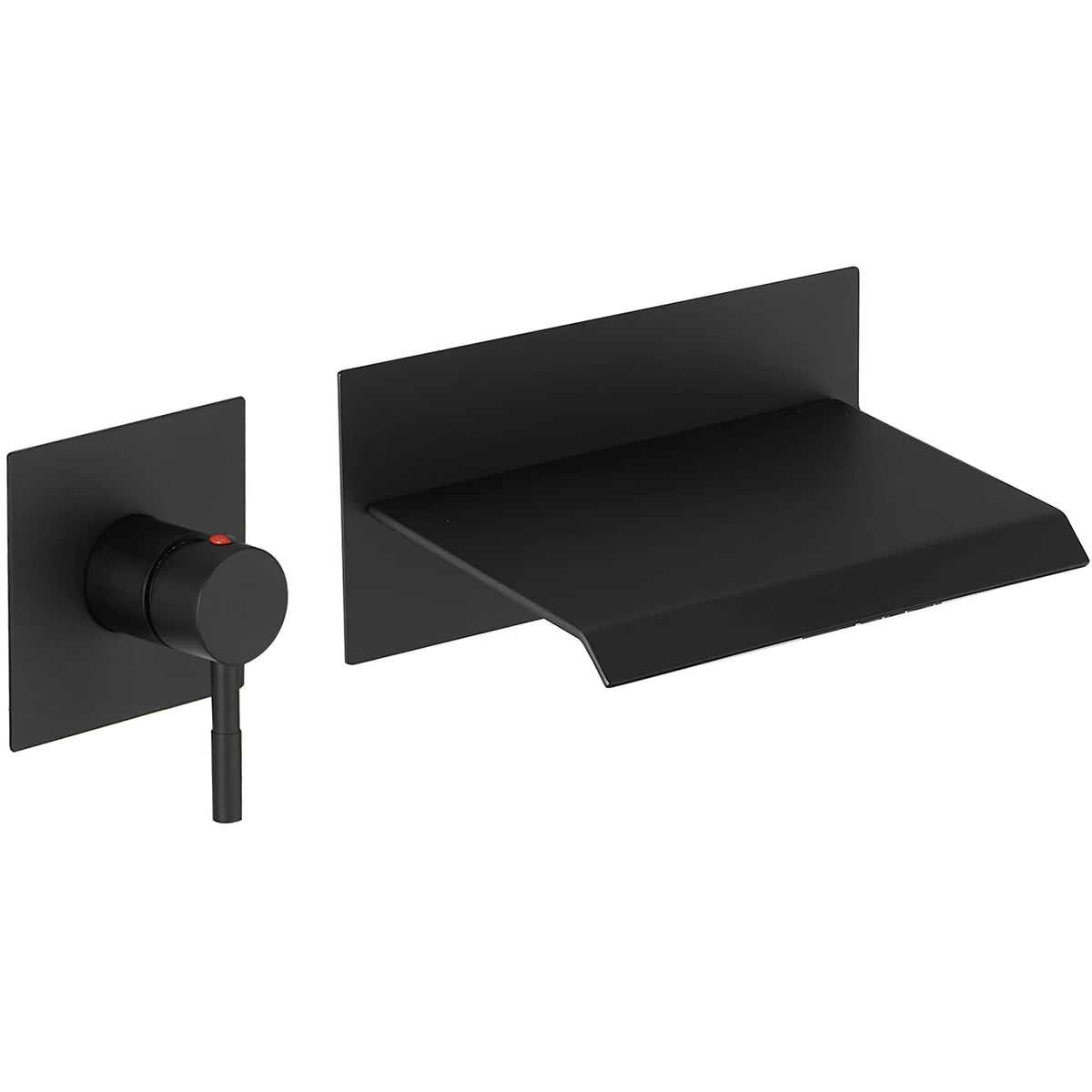 Wall Mount Waterfall Bathroom Faucet Matte Black T8085