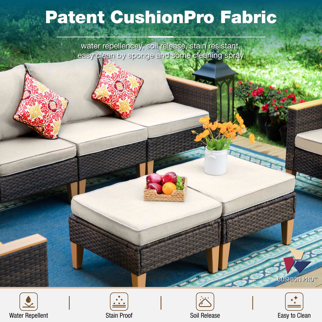 8 Piece Outdoor Wicker Sofa Set O593754