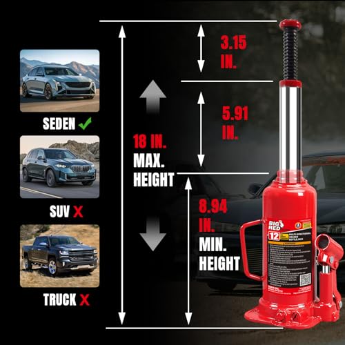 4 Ton Hydraulic Bottle Jack with Carrying Case M4254
