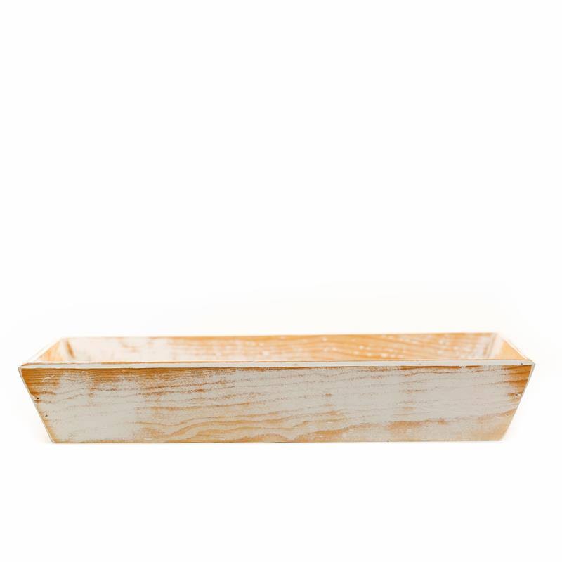 White Savon Violette Decorative Wood Tray F115969