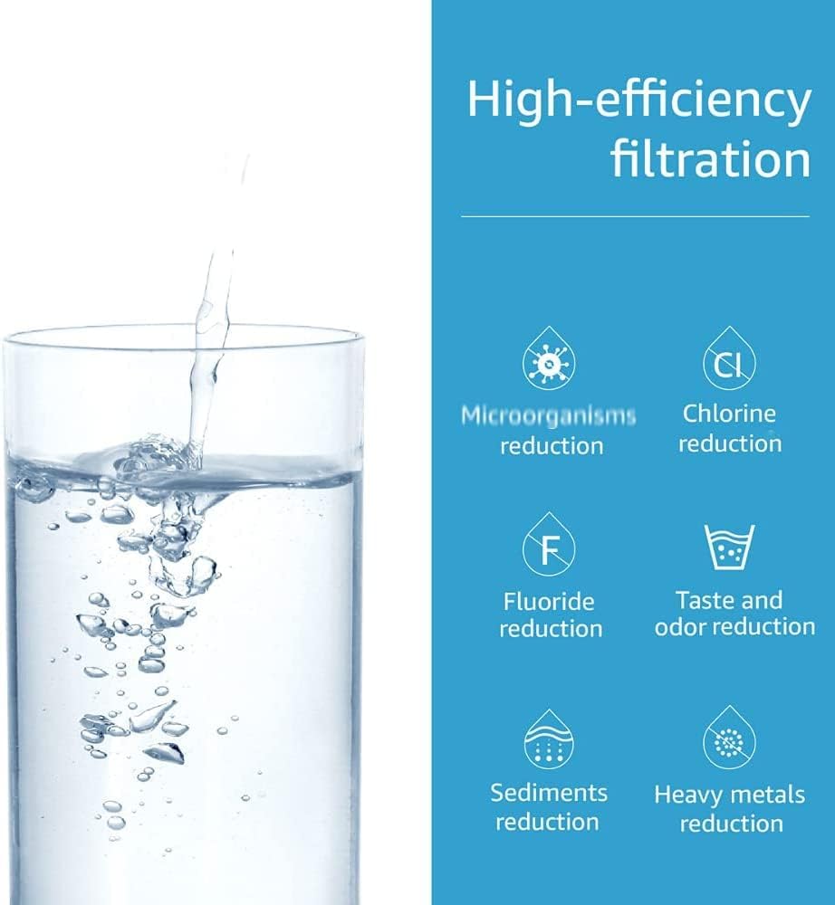 Black Purification Water Filter, Pack of 2 D201