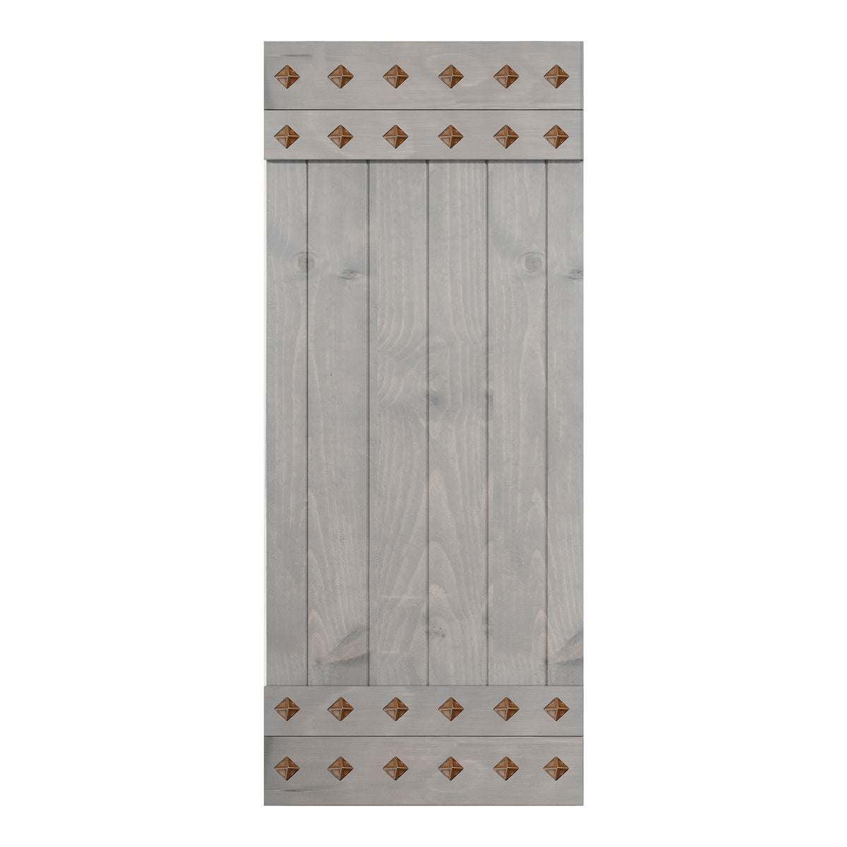 French Gray Finished Knotty Pine Wood Sliding Barn Door Slab O584645