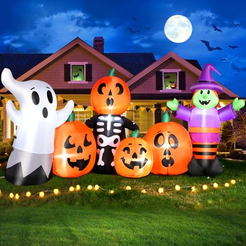 8 FT Halloween Inflatable Spider with LED V290802